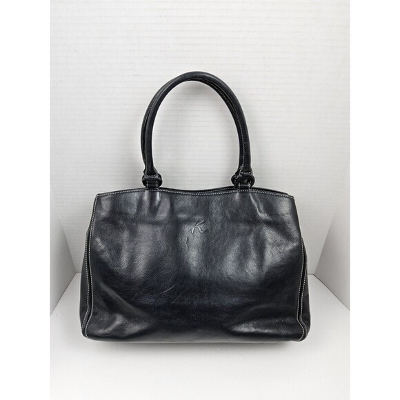 Kitamura Leather Tote Shoulder Handbag Purse Black - Picture 1 of 12